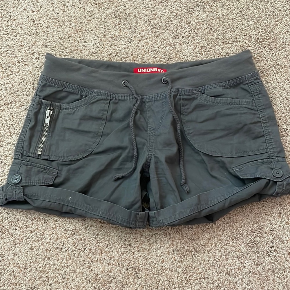 Grey cargo shorts